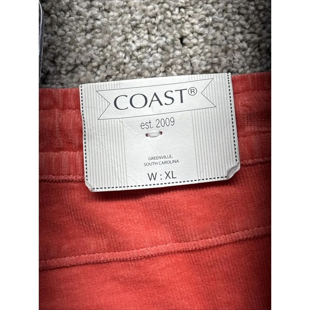 Coast Corduroy‎ Salmon Pink Shorts Men's XL Coral Barra Drawstring $60 MSRP NWT